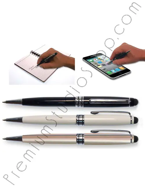 ชุดปากกา Stylus Touch Screen สีเรียบ บรรจุหลอดใสเหลี่ยม