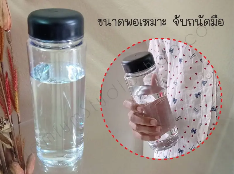 กระบอกน้ำพลาสติกสกรีนโลโก้
