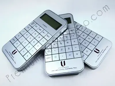 ตัวอย่างผลงานเครื่องคิดเลขสกรีนโลโก้